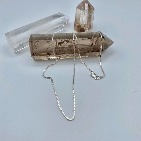 Sterling Silver Box Chain 22" - Picture 1 of 4